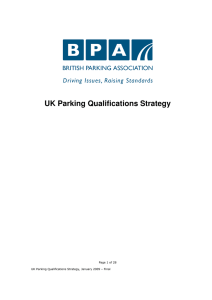 UK Parking Qualifications Strategy