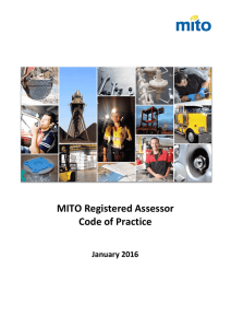 MITO Registered Assessor Code of Practice