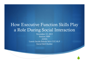 How Executive Function Skills Play a Role During Social Interaction
