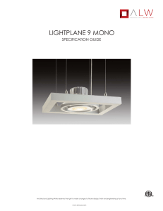 Lightplane 9 Mono (LP9) Spec Sheet