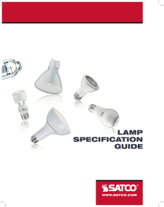 Satco Lamp Specification Guide - Feldman Brothers Electrical