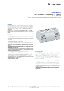 LM-TLS DALI DALI daylight control module 3x, cabinet