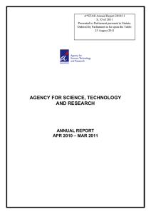 agency for science, technology and research