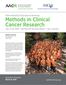 the Brochure - Methods in Clinical Cancer Research