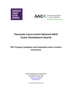AACR Career Development Award - Pancreatic Cancer Action