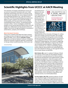 UChicago at AACR recap - The University of Chicago Medicine
