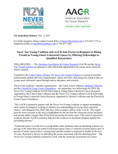 Never Too Young Coalition and AACR Join Forces in Response to