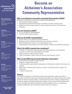 Become an Alzheimer`s Association Community Representative