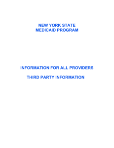 Information for All Providers – Third Party Information