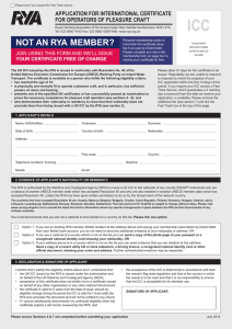 ICC Application Form - The Royal Yachting Association