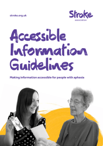 Making information accessible for people with aphasia