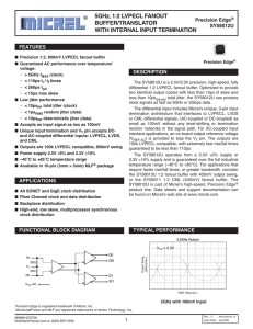 5GHz, 1:2 LVPECL FANOUT BUFFER/TRANSLATOR WITH