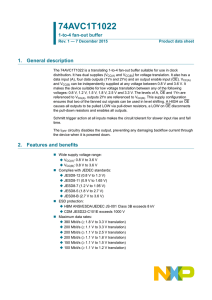 74AVC1T1022 1-to-4 fan-out buffer