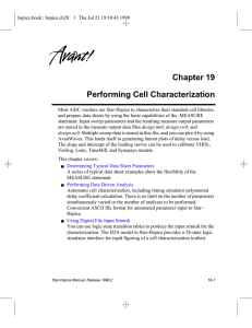 Chapter 19 Performing Cell Characterization