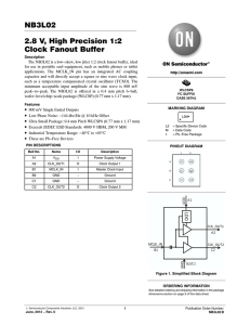NB3L02 2.8 V, High Precision 1:2 Clock Fanout Buffer