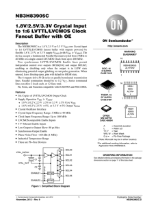 NB3H83905C - Crystal Input to 1:6 LVTTL/LVCMOS Clock Fanout