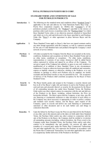 Sale of Petroleum Products