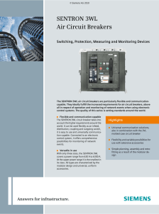 SENTRON 3WL Air Circuit Breakers