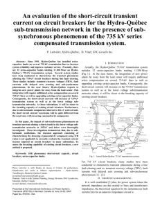 An evaluation of the short-circuit transient current on circuit breakers