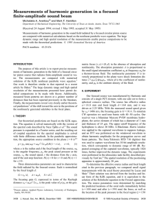 Measurements of harmonic generation in a focused finite