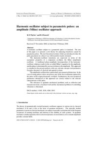 Harmonic oscillator subject to parametric pulses: an amplitude