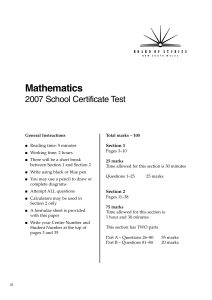 Mathematics - Board of Studies Teaching and Educational