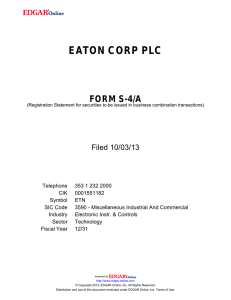 eaton corp plc - Nasdaq Corporate Solutions