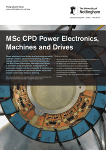 Power Electronics Machines and Drives MSc (Continuing
