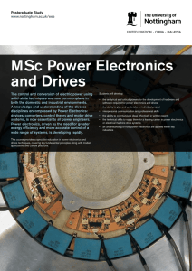 Power Electonics, Machines and Drives MSc