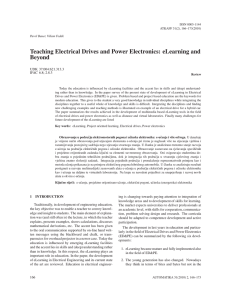 Teaching Electrical Drives and Power Electronics: eLearning and