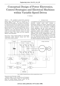 Conceptual Design of Power Electronics, Control Strategies and