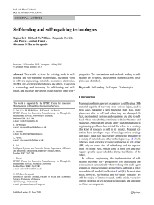 Self-healing and self-repairing technologies