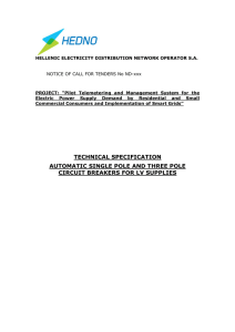 technical specification automatic single pole and three pole circuit