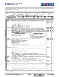 machineable mail - standard self-assessment tool