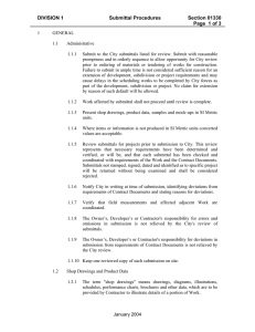 DIVISION 1 Submittal Procedures Section 01330 Page 1 of 3