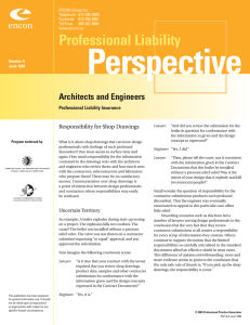 Responsibility for Shop Drawings