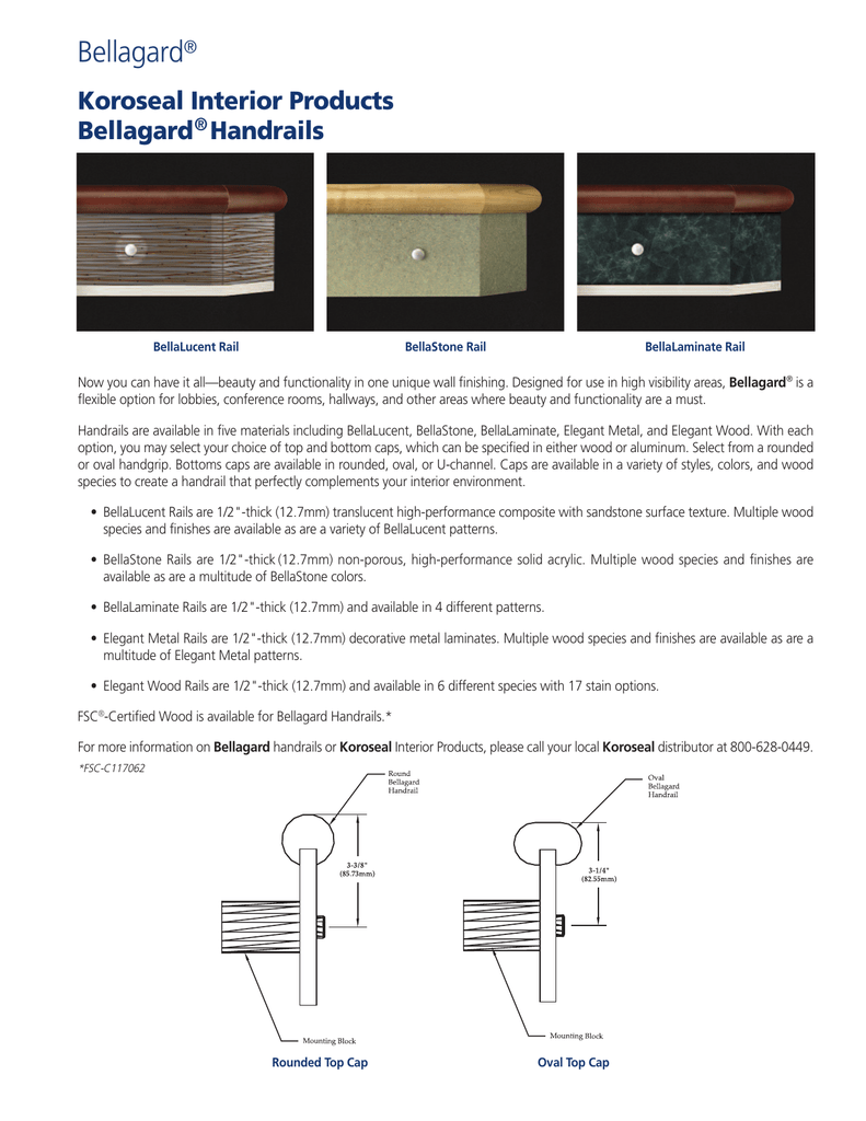 Handrails Product Description Sheet