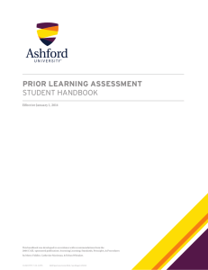 prior learning assessment student handbook