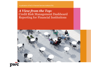 A View from the Top: Credit Risk Management Dashboard Reporting