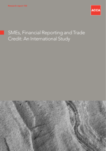 SMEs, Financial Reporting and Trade Credit: An