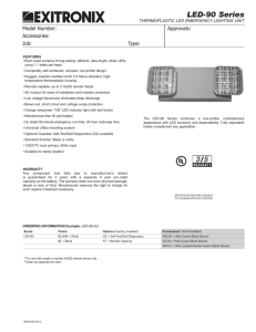 Exitronix LED-90 Spec Sheet