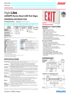LEDAPS Series Steel LED Exit Signs