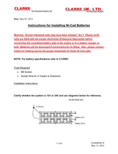 Instructions for Installing Ni-Cad Batteries