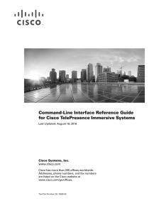 Command-Line Interface Reference Guide for Cisco TelePresence