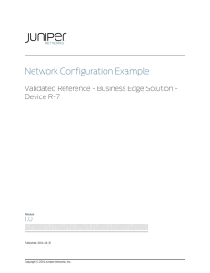 Network Configuration Example Validated Reference