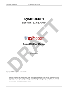 OsmoBTS User Manual