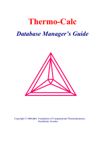Thermo-Calc Database Manager`s Guide - Thermo