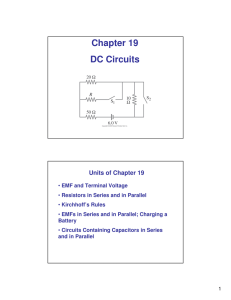 AP Physics Chapter 19: DC Circuits 2010