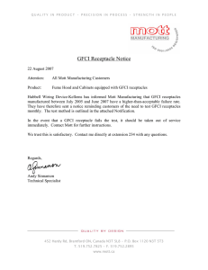 GFCI Receptacle Notice
