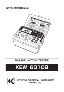 KEW6010B Instruction Manual